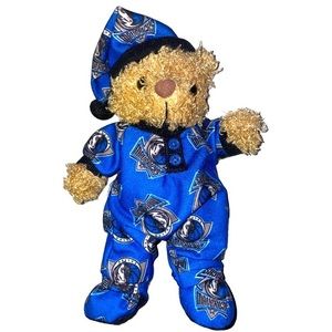 NBA Maugricks Teddy brown Bear blue Pajamas Stuffed Animal Plush Toy Basketball